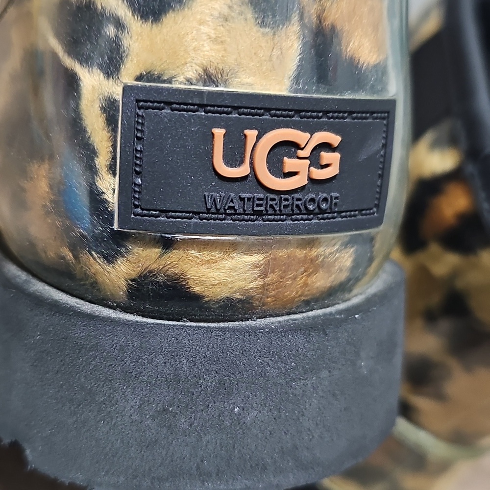 UGG Clear Mini Panther Animal Print Winter Waterproof Boots Size 5 - Picture 9 of 11
